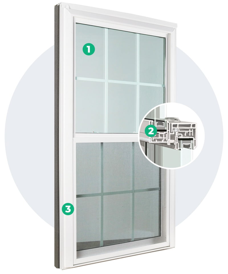 diagram of the inside of a window