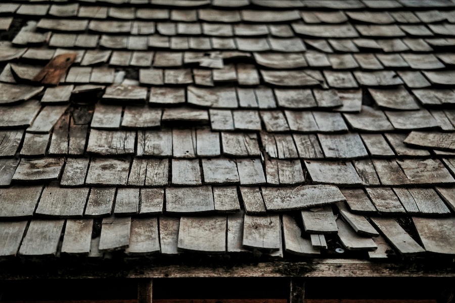 worn old roofing
