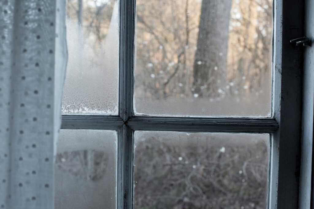 foggy old window